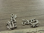 Lohikäärmeriipus, 27x16mm, kromi, 1kpl