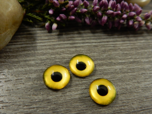 Kapussi silmä, 8mm, keltainen, 1kpl