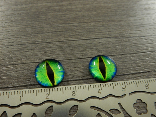 Kapussi silmä, 12mm, vihreä, 1kpl