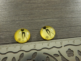 Kapussi kissa, 12mm, keltainen, 1kpl