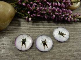 Kapussi kissa, 12mm, vaaleanliila, 1kpl