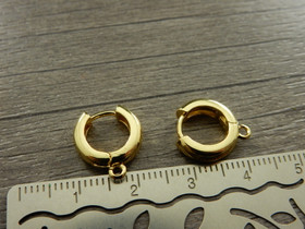 Korvakorurengas lenkillä huggie, 13.5x12x3.5mm, 18K/kulta, 1pari