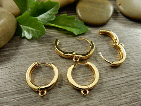 Korvakorurengas lenkillä, 18x16x3mm, 18K/kulta, 1pari