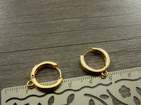 Korvakorurengas lenkillä, 18x16x3mm, 18K/kulta, 1pari