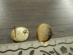 Korvakorutappi ympyrä lenkillä, 15x15mm, 18K/kulta, 1pari