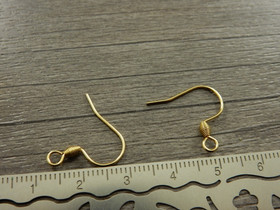 Korvakorukoukku, 17x18mm, 18K vaaleakulta/rst, 10paria