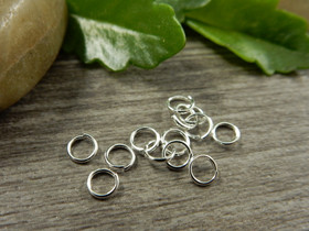 Välirengas, 4x0.6mm, avattava, rst/ kirkashopea, 10kpl