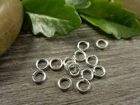 Välirengas, 4x0.7mm, avattava, rst/ kirkashopea, 10kpl