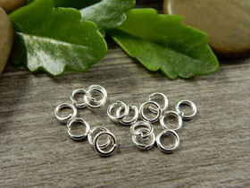 Välirengas, 4x0.8mm, avattava, rst/ kirkashopea, 10kpl