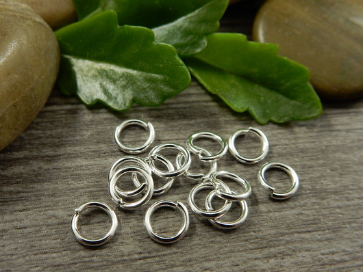 Välirengas, 6x1mm, avattava, rst/ kirkashopea, 10kpl