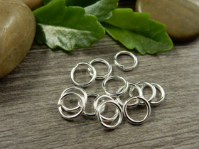 Välirengas, 7x1mm, avattava, rst/ kirkashopea, 10kpl