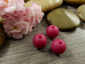 Silikonihelmi, 9mm, viininpunainen, 1kpl