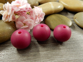 Silikonihelmi, 15mm, viininpunainen, 1kpl