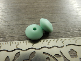 Silikonihelmi linssi, 12mm, minttu, 1kpl