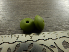 Silikonihelmi linssi, 12mm, maastonvihreä, 1kpl