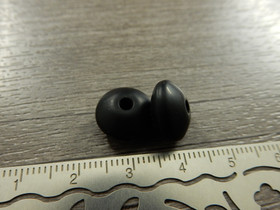 Silikonihelmi linssi, 12mm, musta, 1kpl