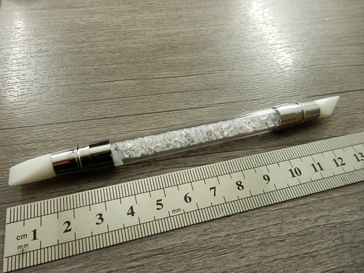 Muotoilutyökalu silikoni, 14cm, valkoinen/kirkas, 1kpl