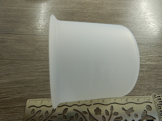 Mittakuppi+tikku, 48x68x53mm/50ml, 1kpl POSTIPAKETTI TOIMITUS