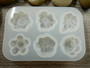 Silikonimuotti kukat, 80x55x10mm, 1kpl