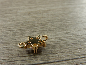 Strassiriipus/linkki kukka, 13x8mm, vaaleakulta, 1kpl