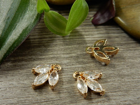 Strassiriipus lehti, 12x10mm, kulta, 1kpl