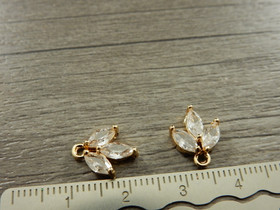 Strassiriipus lehti, 12x10mm, kulta, 1kpl