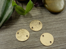 Ympyräriipus/ linkki, 12mm, vaaleakulta, 1kpl