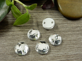 Ympyräriipus fasetoitu/ linkki, 8mm, kirkas, 10kpl