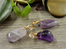 Kristalliriipus ametisti, n.10-30x8mm, liila, 1kpl