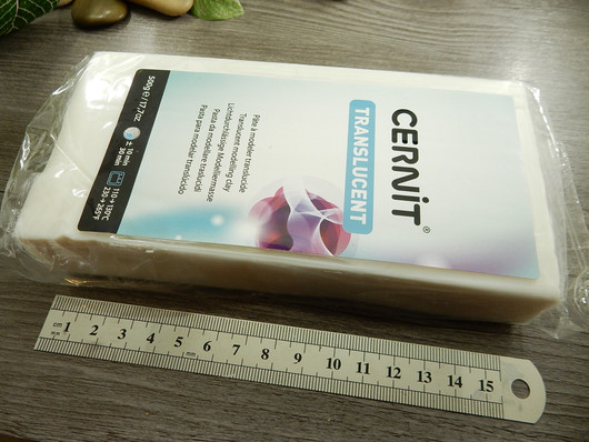 Cernit Translucent, 500g, 005 translucent, 1kpl POSTIPAKETTI TOIMITUS
