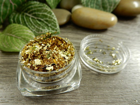 Lehtimetalli hiutaleita, 30x15mm, kulta, 1kpl