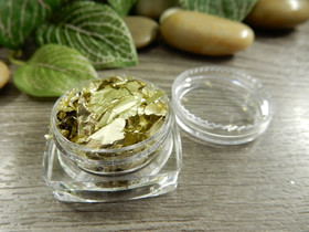 Lehtimetalli hiutaleita, 30x15mm, vaaleakulta, 1kpl