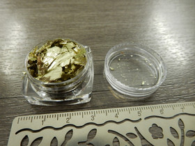 Lehtimetalli hiutaleita, 30x15mm, vaaleakulta, 1kpl