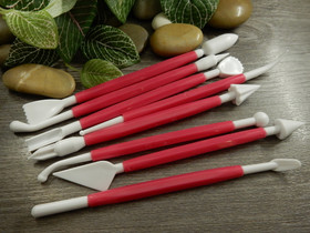 Muotoilutyökalut 8kpl, n.15cm, pinkki, 1kpl