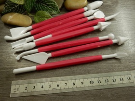 Muotoilutyökalut 8kpl, n.15cm, pinkki, 1kpl