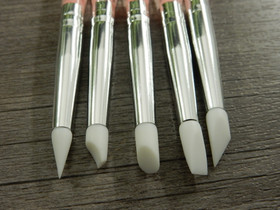 Muotoilutyökalut silikonipää 5kpl, n.15cm, vaaleanpunainen, 1kpl