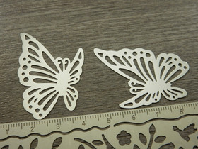 Perhonenriipus, 36x29mm, kromi, 1kpl