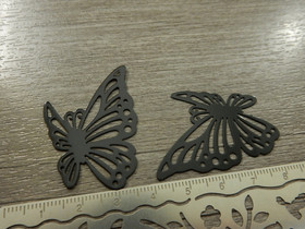 Perhonenriipus, 36x29mm, musta, 1kpl