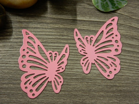 Perhonenriipus, 36x29mm, pinkki, 1kpl