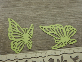 Perhonenriipus, 36x29mm, vaaleanvihreä, 1kpl