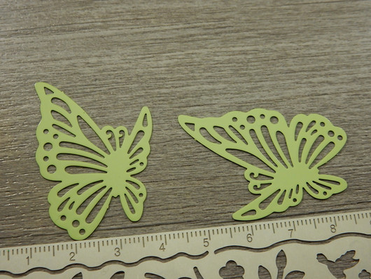Perhonenriipus, 36x29mm, vaaleanvihreä, 1kpl