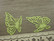 Perhonenriipus, 36x29mm, vaaleanvihreä, 1kpl
