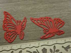 Perhonenriipus, 36x29mm, punainen, 1kpl