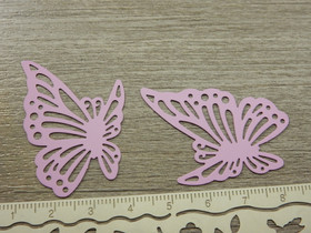 Perhonenriipus, 36x29mm, liila, 1kpl