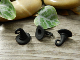 Hatturiipus, 12x11mm, musta, 1kpl