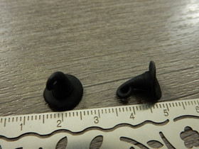 Hatturiipus, 12x11mm, musta, 1kpl