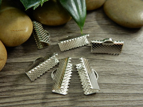 Nauhanpää, 16x8mm, kirkashopea, 10kpl