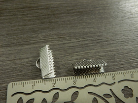 Nauhanpää, 16x8mm, kirkashopea, 10kpl