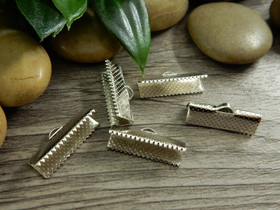 Nauhanpää, 20x8mm, kirkashopea, 10kpl