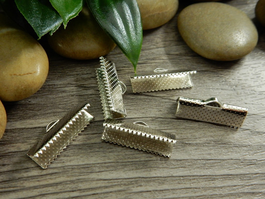Nauhanpää, 20x8mm, kirkashopea, 10kpl